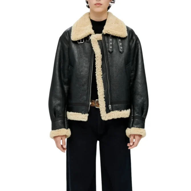 womens-black-aviator-shearling-leather-jacket