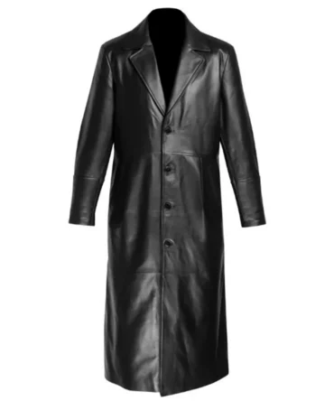 Lauren Gibson Long Leather Coat