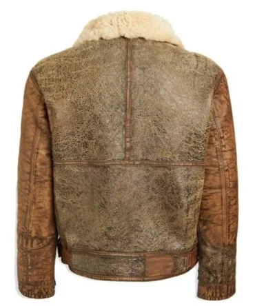 Aaron Taylor Johnson Comic Con 2024 Shearling Leather Jacket