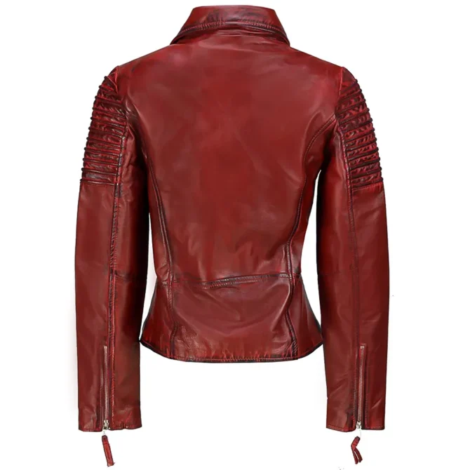 Phoebe Dynevor Red Leather Jacket