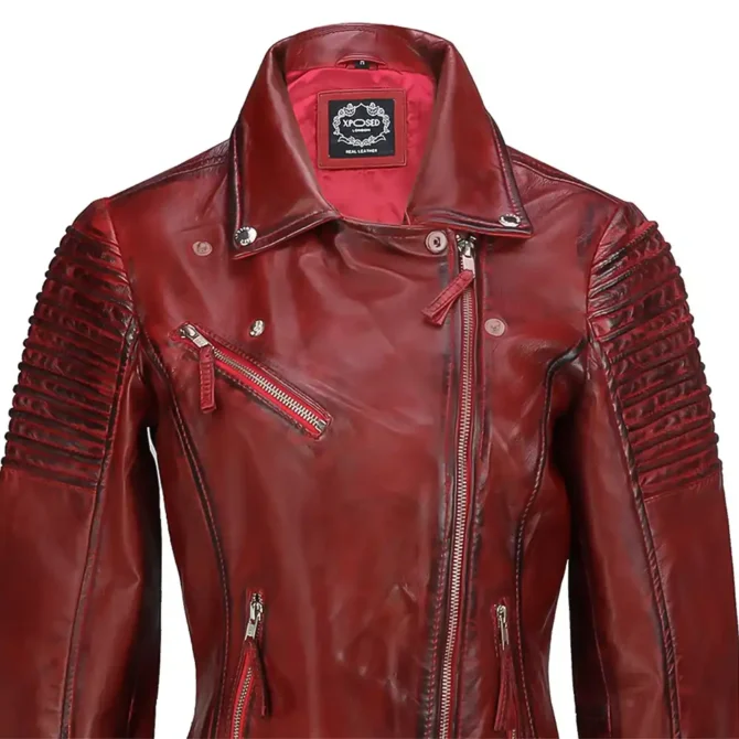 Phoebe Dynevor Red Leather Jacket