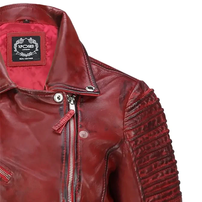 Phoebe Dynevor Red Leather Jacket