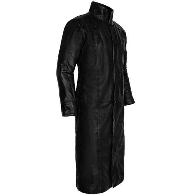 The Avengers Nick Fury Black Leather Trench Coat
