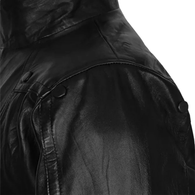 Captain America Nick Fury Black Leather Coat