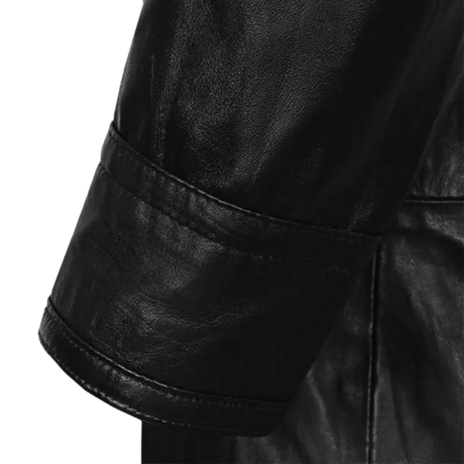 Captain America Nick Fury Black Leather Coat