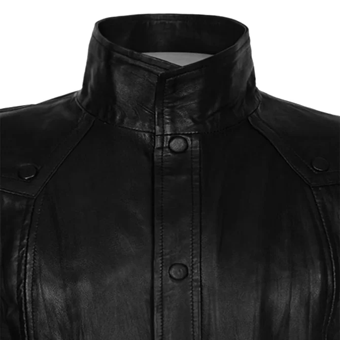 Captain America Nick Fury Black Leather Coat