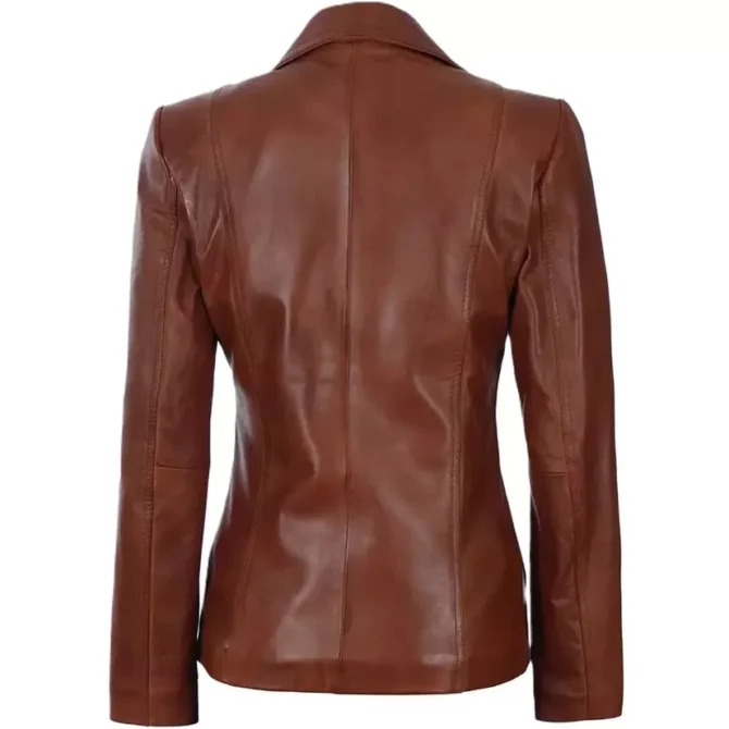 Women's Dark Brown Two Button Blazer