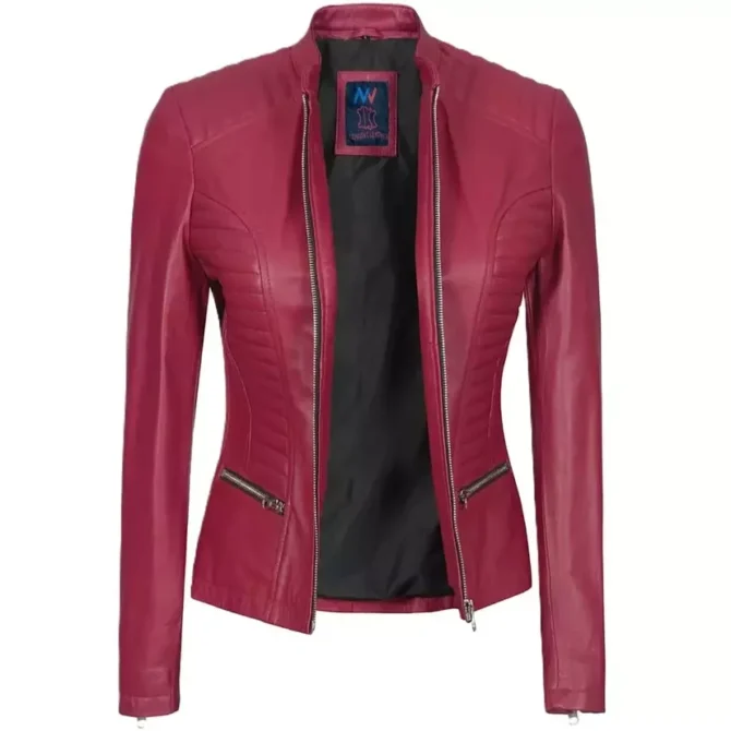 Women's Hot Pink Biker Jacket