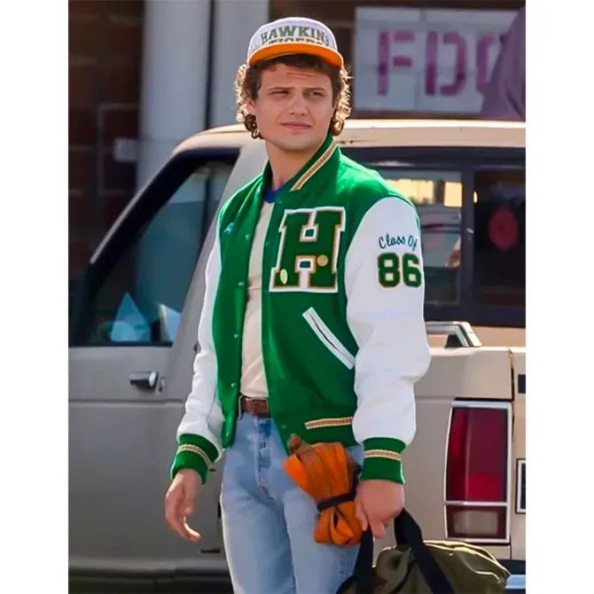 Eddie Munson Green Varsity Jacket