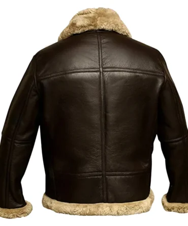 Tom Hardy Dunkirk Farrier Shearling Leather Jacket
