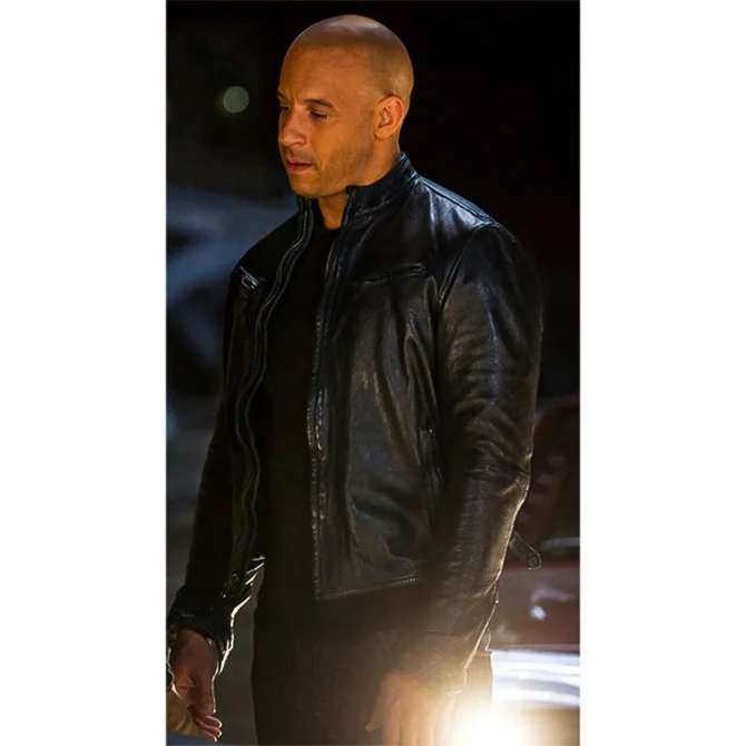 Fast and Furious 6 Dominic Toretto Black Leather Jacket