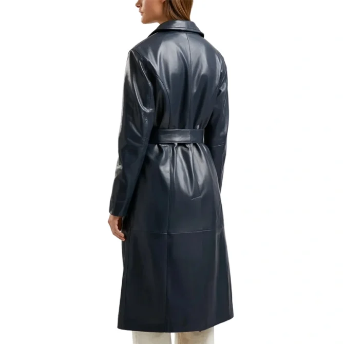 Women's Blue Trench Coat