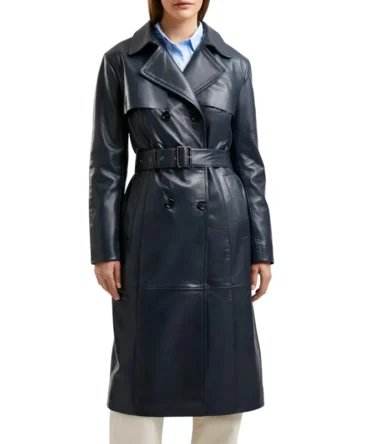 Women's Blue Trench Coat