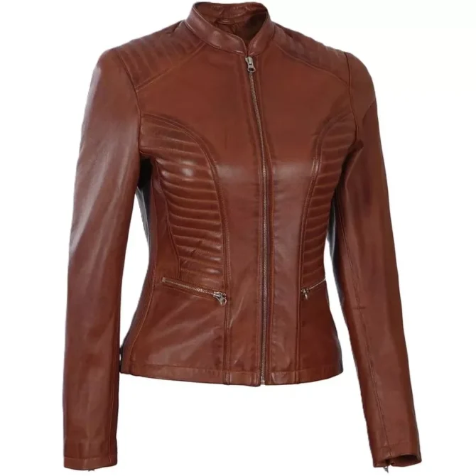 Women's Brown Leather Jacket