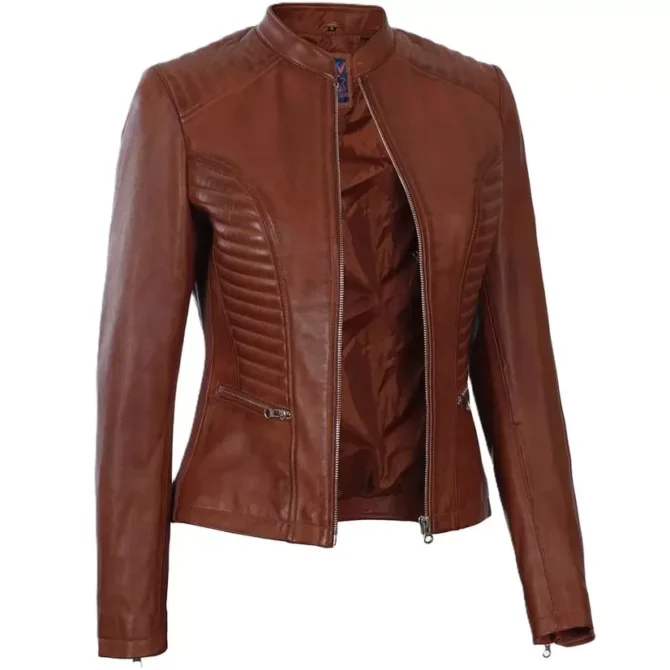 Women's Brown Leather Jacket