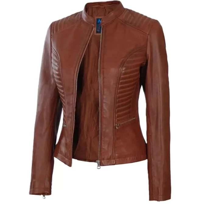 Women's Brown Leather Jacket
