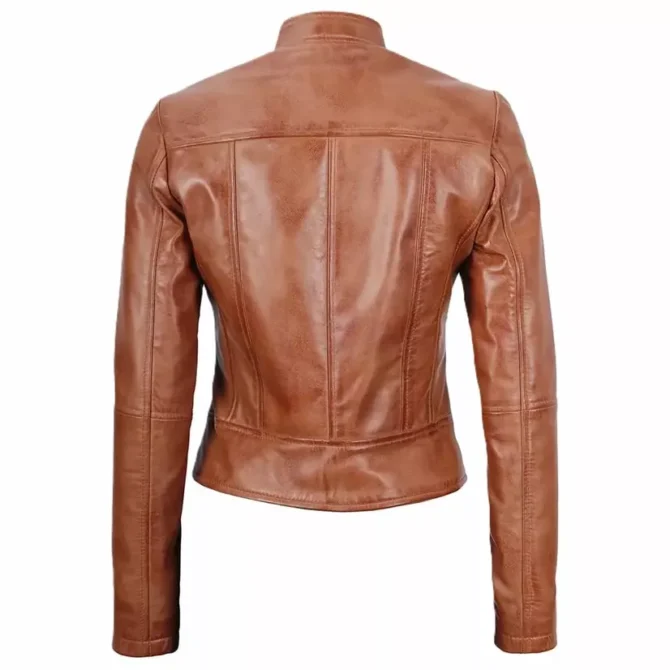 Womens Tan Leather Jacket