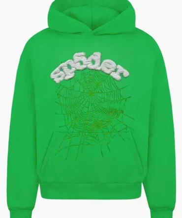 Casual Green Sp5der Hoodie