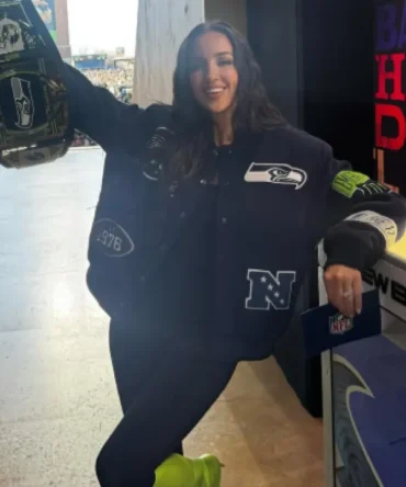NFL-Draft-2025-Chelsea-Green-Seattle-Seahawks-Blue-Wool-Varsity-Bomber-Jacket