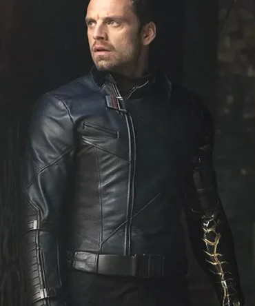 Sebastian Stan Thunderbolts Black Leather Jacket