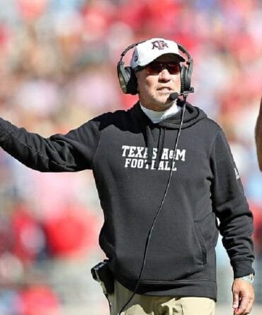 Texas A&M Football Jimbo Fisher Black Pullover Hoodie