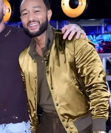The Voice S27 John Legend Brown Bomber Jacket