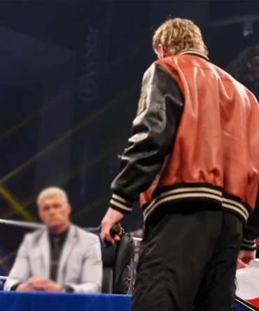 American Wrestler Logan Paul SmackDown 2024 Brown Leather Bomber Jacket
