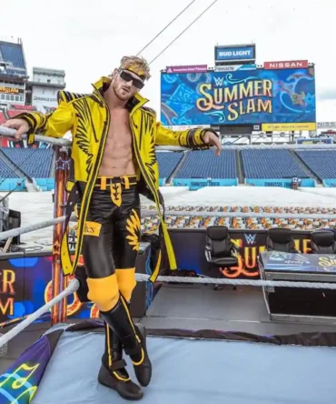 American Wrestler Logan Paul WWE Crown Jewel Leather Jacket