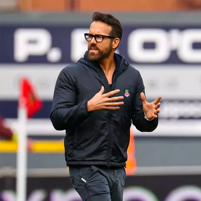 Canadian-American actor Ryan Reynolds Vanarama National League Wrexham Jacket