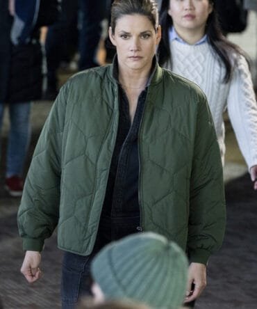 Maggie Bell FBI Green Puffer Jacket