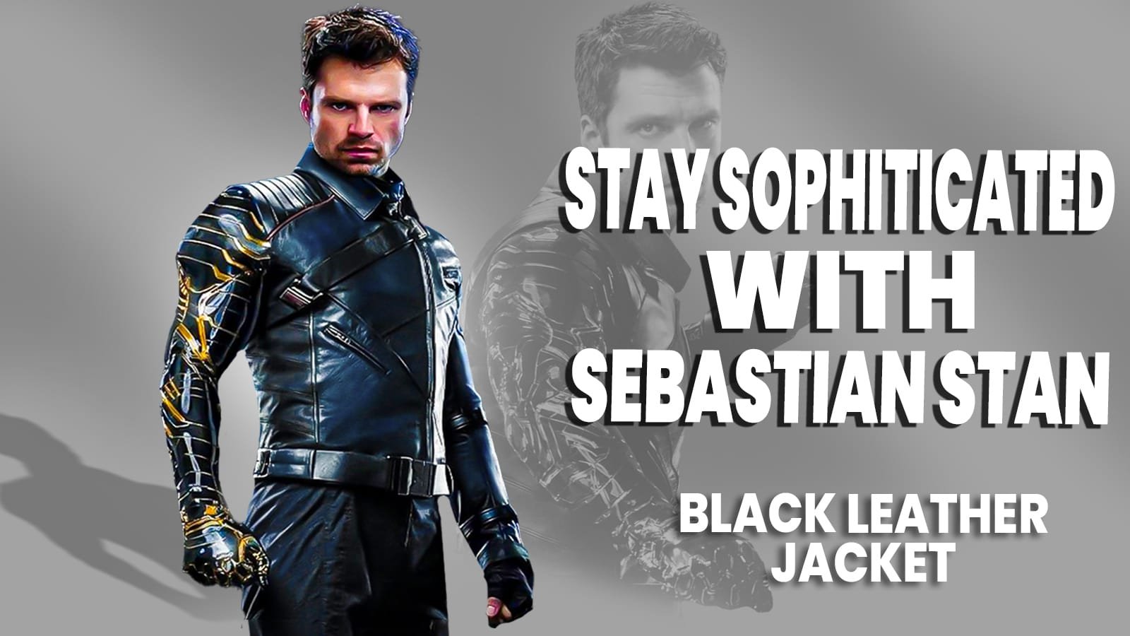 Stay Sophiticated with Sebastian Stan Black Leather Jacket