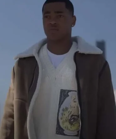 Tariq St. Patrick Power Book II Ghost S04 Shearling Brown Leather Jacket