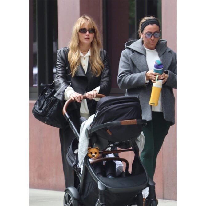 NYC Jennifer Lawrence Leather Trench Coat