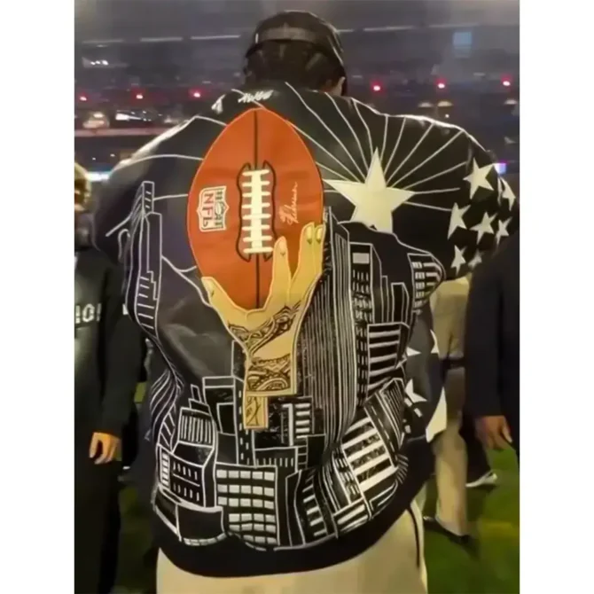 Rocky Super Bowl ASAP USA Flag Leather Jacket