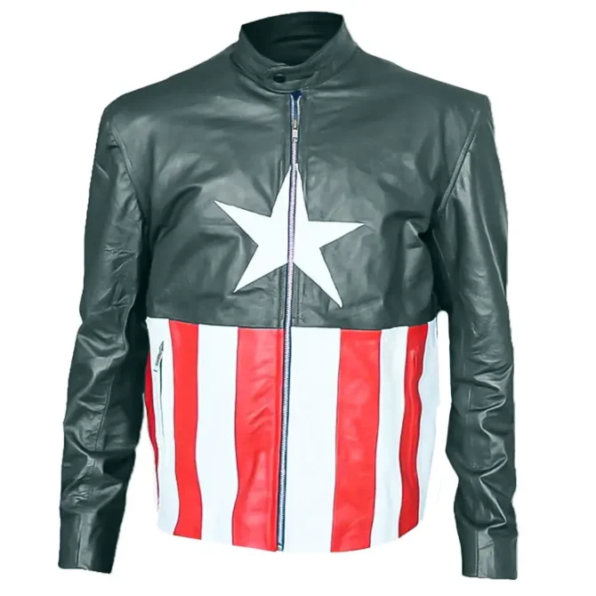American Singer-on Bon Jovi USA Flag Leather Jacket