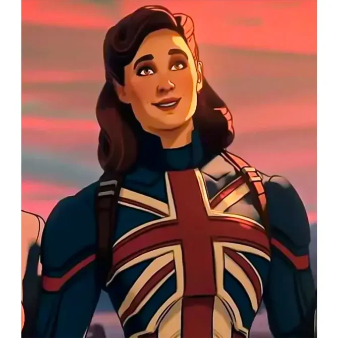 Peggy Carter What If…? UK Flag Leather Jacket