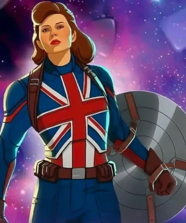 Anime Series What If…? Uk Flag Blue Leather Jacket