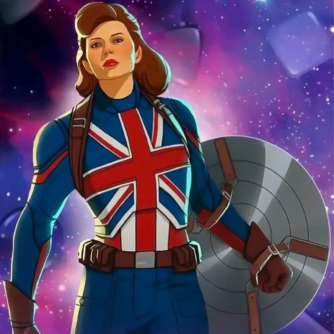 Anime Series What If…? Uk Flag Blue Leather Jacket