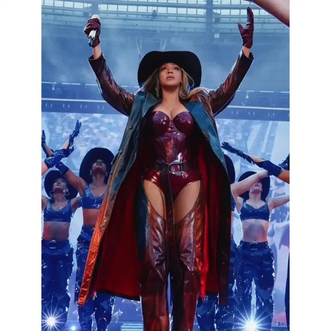 Beyonce Cowboy Carter Tour 2025 Leather Coat