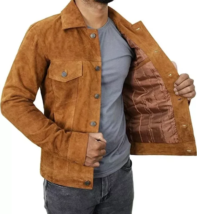 Cristiano Ronaldo Suede leather jacket