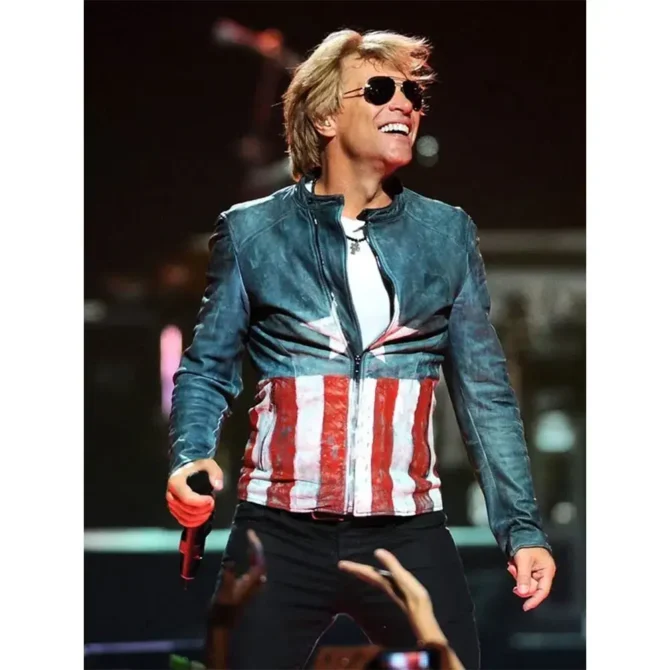 Jon Bon Jovi USA Flag Jacket