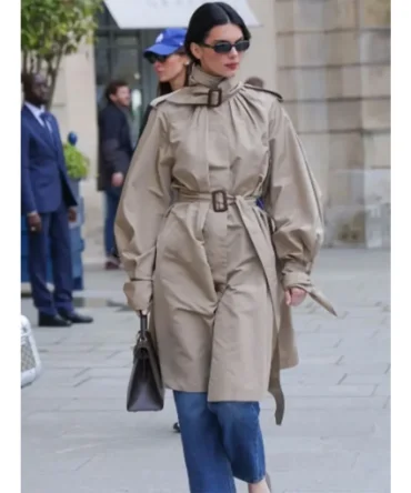 LA 2025 Kendall Jenner Cotton Trench Coat