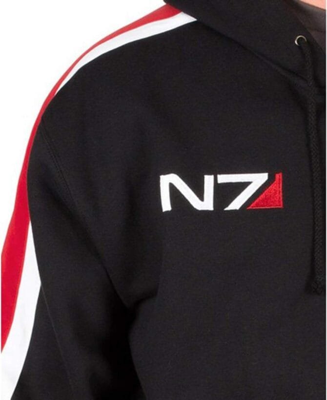 Mens Fleece Black N7 Sweatshirt Hoodies for Men