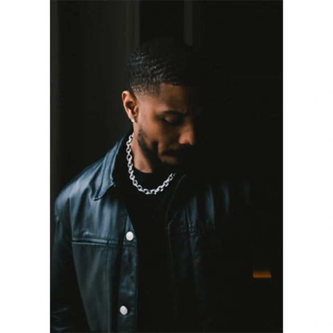 Michael b. jordan Black leather Jacket