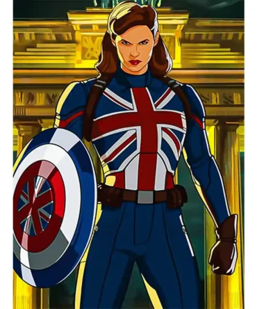 Peggy Carter What If… UK Flag Leather Jacket