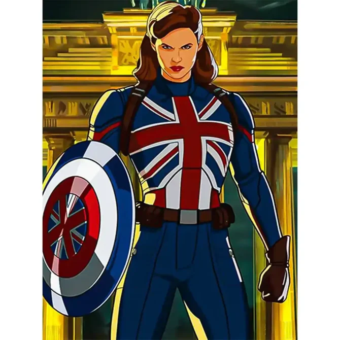 Peggy Carter What If… UK Flag Leather Jacket