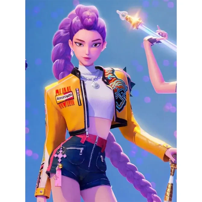 Rumi KPop Demon Hunters Leather Jacket