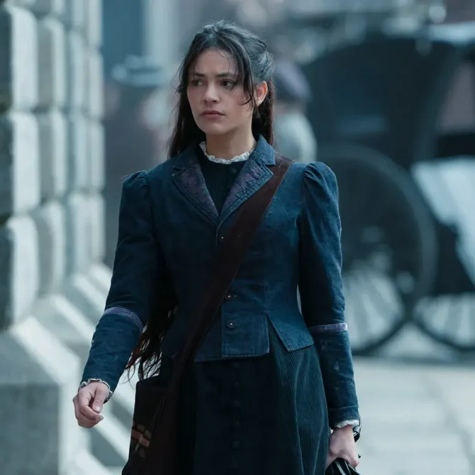Sherlock & Daughter Amelia Rojas Blue Jacket