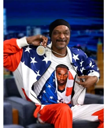 The Tonight Show Starring Jimmy Fallon 2024 Snoop Dogg USA Flag Bomber Jacket