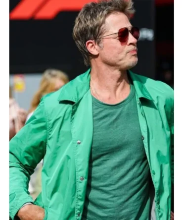 Brad Pitt F1 Grand Prix Movie Sonny Hayes Green Jacket